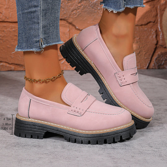 Damen Chunky Loafer mit grober Profilsohle und Faux‑Suede Obermaterial Nord Taschen