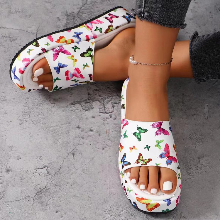 Damen Clogs mit elegantem Sonnenblumenmuster und komfortabler Plattform-Sohle Nord Taschen