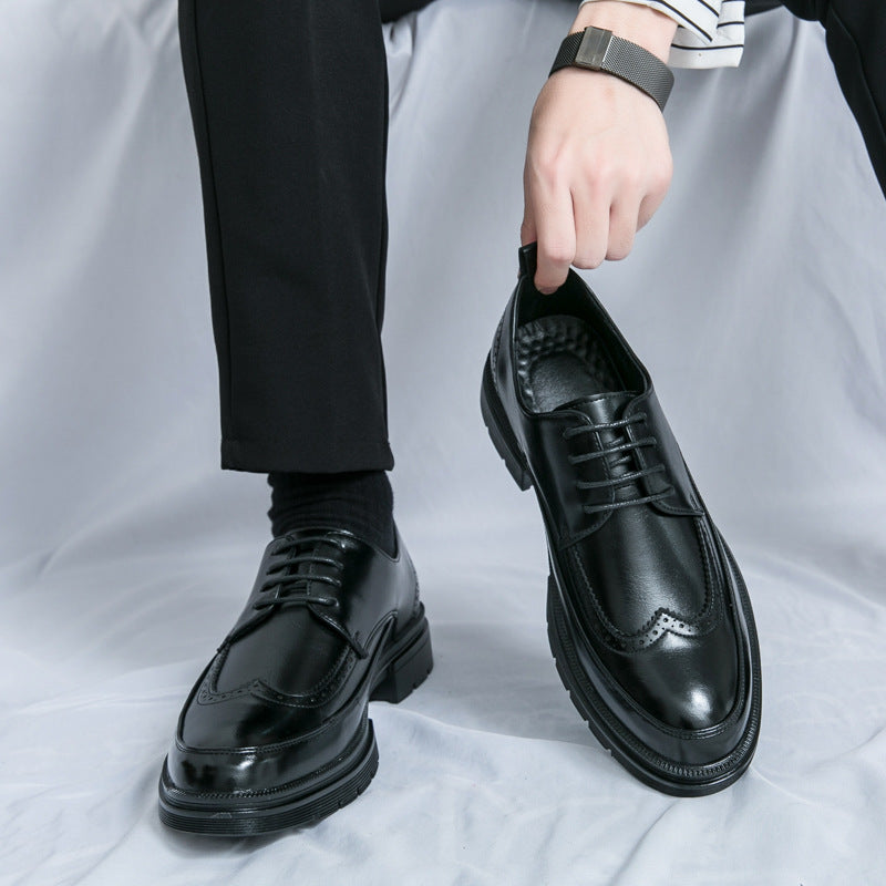 Herren Elegante Schnürschuhe aus hochwertigem Leder mit rutschfester Sohle
