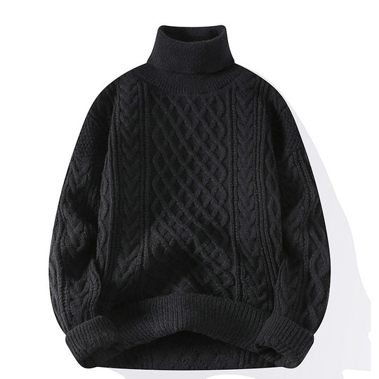 Damen Grobstrickpullover mit Rollkragen Nord Taschen