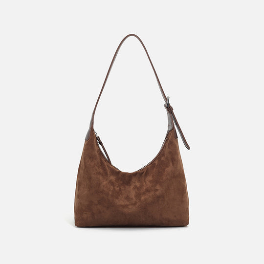 Damen modische Hobo Tasche mit weichem Nubukleder Nord Taschen