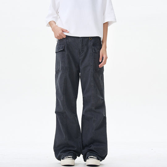Damen Weite Utility-Cargohose mit extra weitem Schlag, aufgesetzten Pattentaschen und verstärkten Nähten Nord Taschen