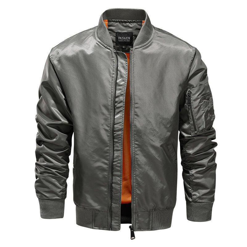 Herren leichter Nylon-Bomberjacke im Aviator-Style mit Ärmel-Utilitytasche Nord Taschen