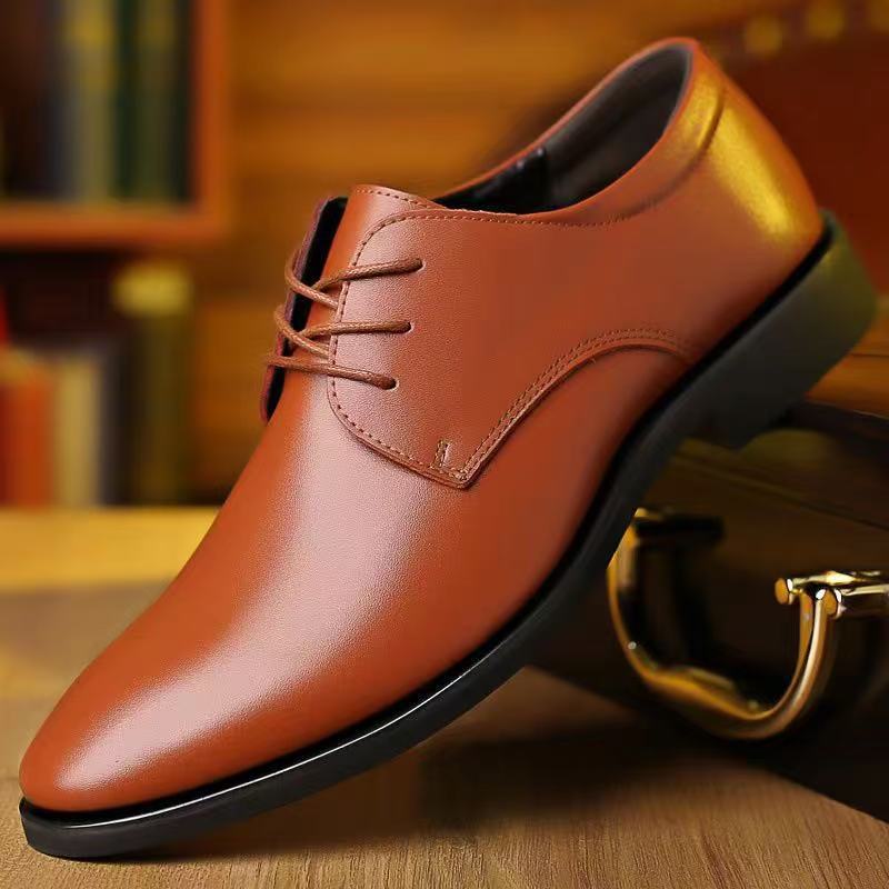 Herren Elegante Lederschnürschuhe mit rutschfester Sohle und komfortablem Innenfutter