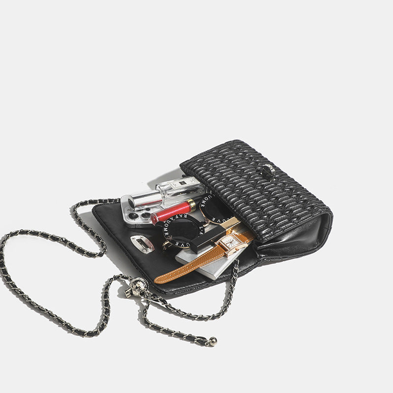 Damen Clutch-Tasche mit strukturiertem Obermaterial und eleganter Kette Nord Taschen