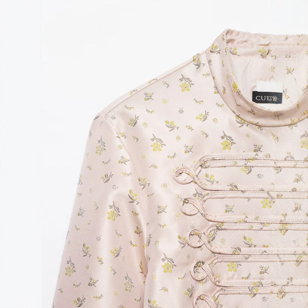 Damen Kurzjacke im militärisch inspirierten Brokat- und Frogging-Design Nord Taschen