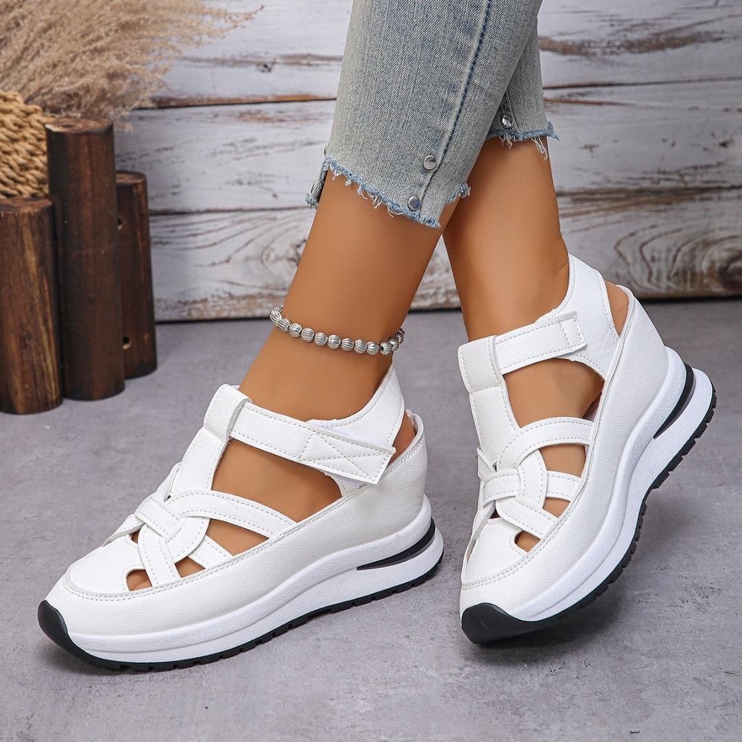 Damen Plateau-Sandalen mit verstellbarem Riemendesign und ergonomischer Dämpfung