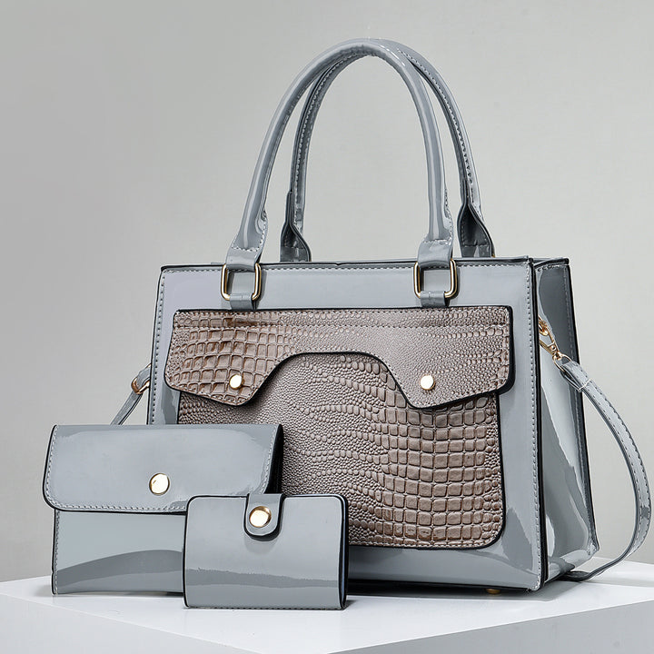 Damen elegante Handtasche mit strukturiertem Mustermix Nord Taschen