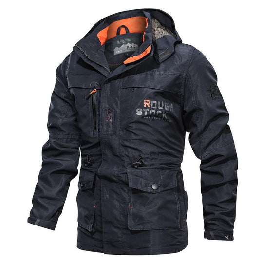 Herren wasserabweisender Fieldparka im Utility‑Style mit Kapuze und verstellbarer Taillenpassform Nord Taschen
