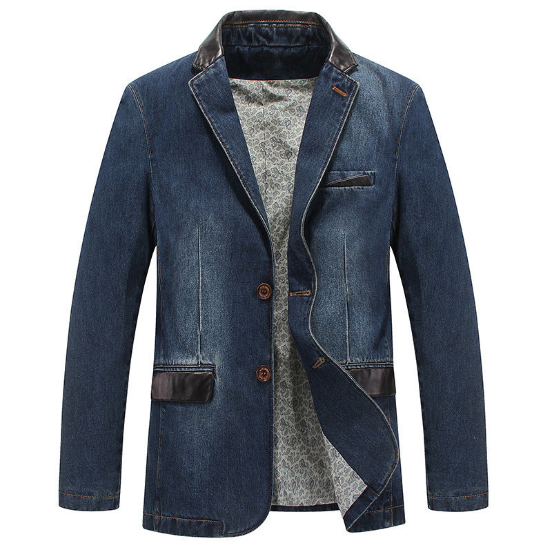 Herren Stilvoller Denim Blazer Nord Taschen