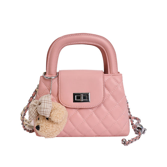 Damen Verspieltes Handtaschen-Set mit niedlichem Teddy-Anhänger Nord Taschen
