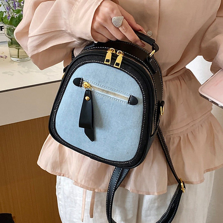 Damen Mini-Rucksack-Tasche mit elegantem Denim-Design Nord Taschen