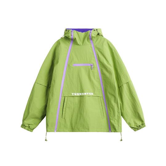 Unisex Technischer Oversize Anorak mit Kapuze, Zipperdetails und Kängurutasche Nord Taschen