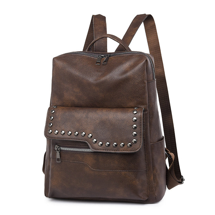 Damen eleganter Rucksack mit strukturiertem Kunstleder und stilvollen Nieten Nord Taschen
