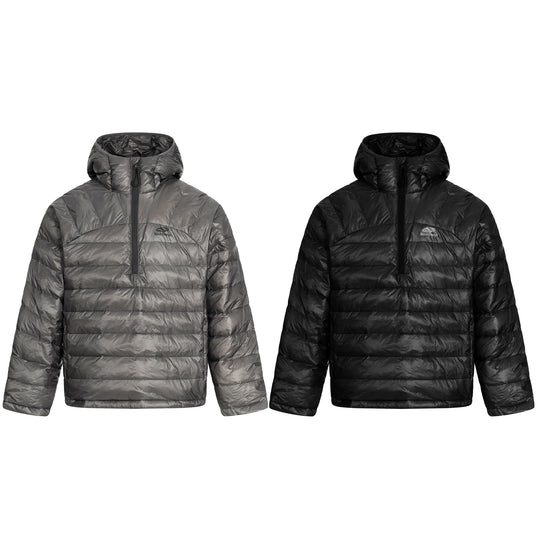 Herren Kurz geschnittener wattierter Halb-Zip Puffer mit Stehkapuze und ultraleichter Isolierung Nord Taschen