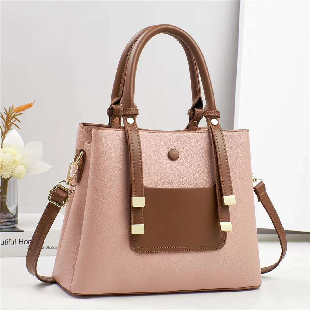 Damen elegante Handtasche mit abnehmbarem Schultergurt und praktischem Frontfach Nord Taschen