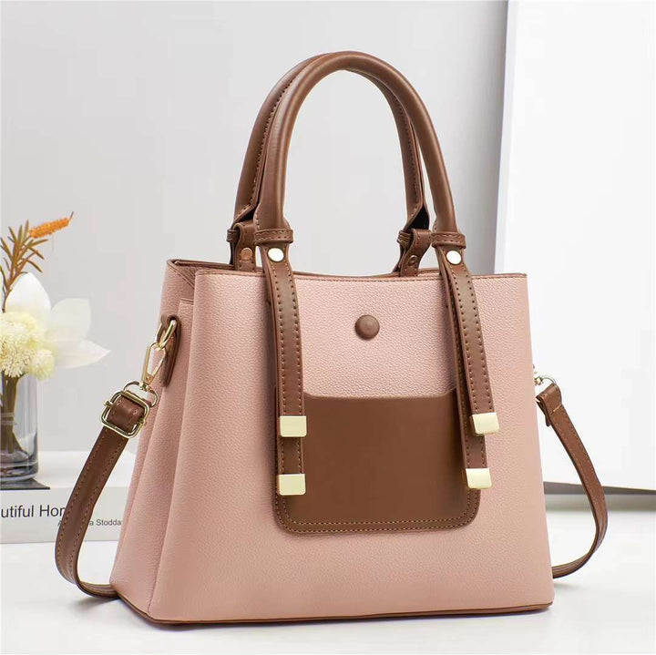Damen elegante Handtasche mit abnehmbarem Schultergurt und praktischem Frontfach Nord Taschen