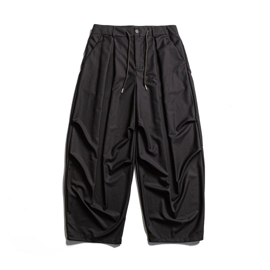Herren Cropped-Hose mit Bundfalten, Tunnelzug und dezenter Bundverlängerung Nord Taschen