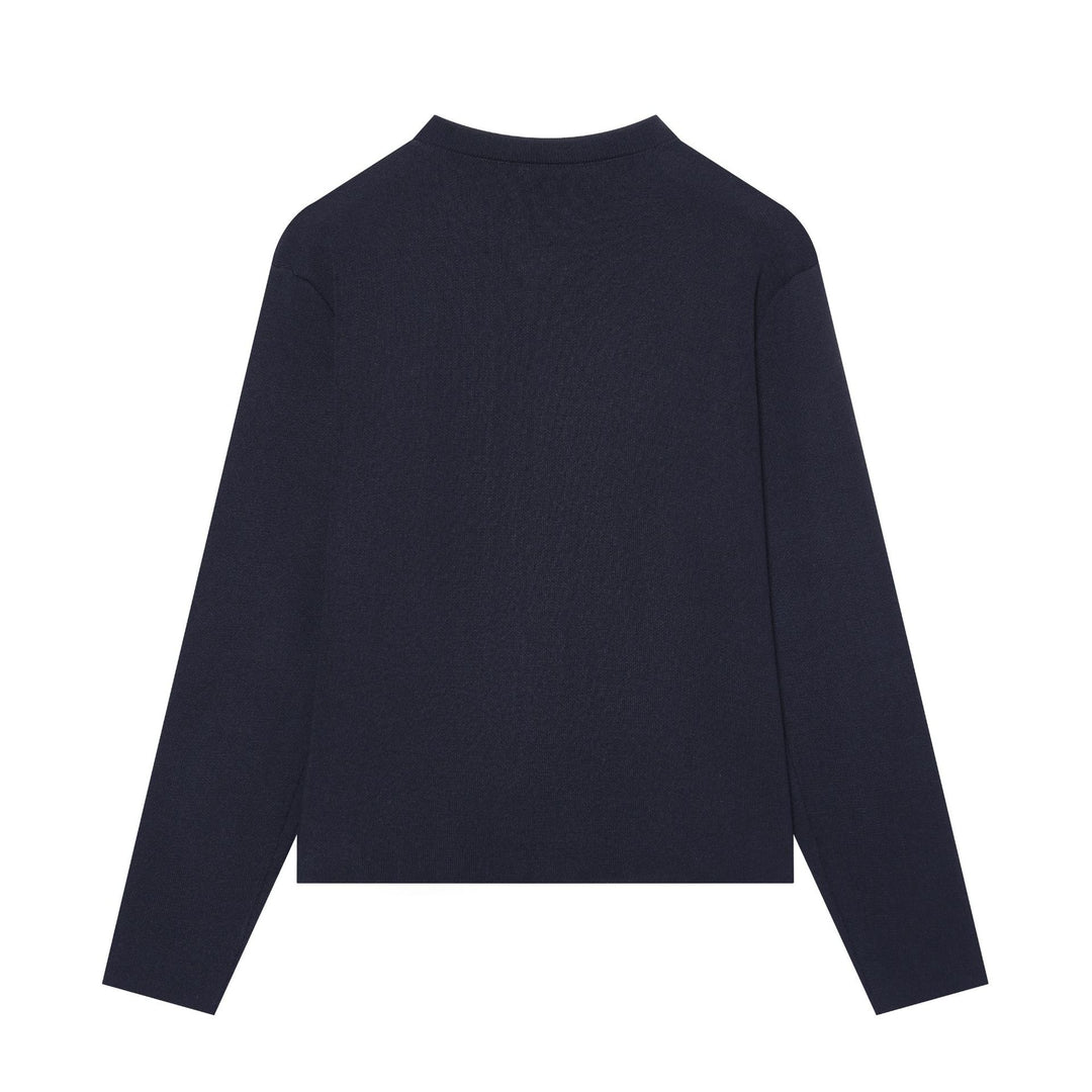 Damen Kurzer Strukturstrick-Cardigan mit Knoten-Froschverschlüssen und aufgesetzten Taschen Nord Taschen