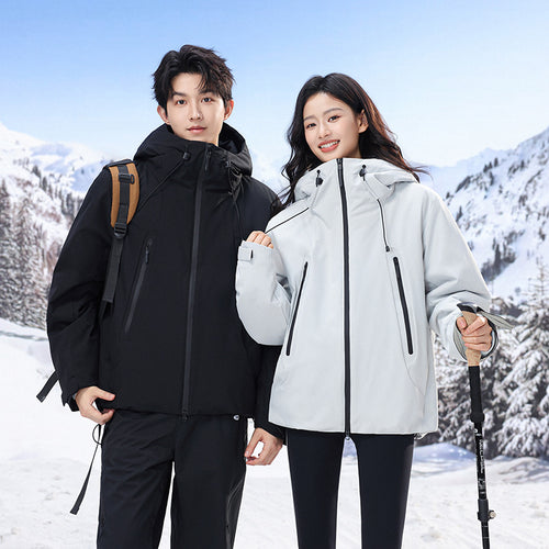 Herren wattierte, wasserabweisende Tech-Outdoorjacke mit Kapuze Nord Taschen