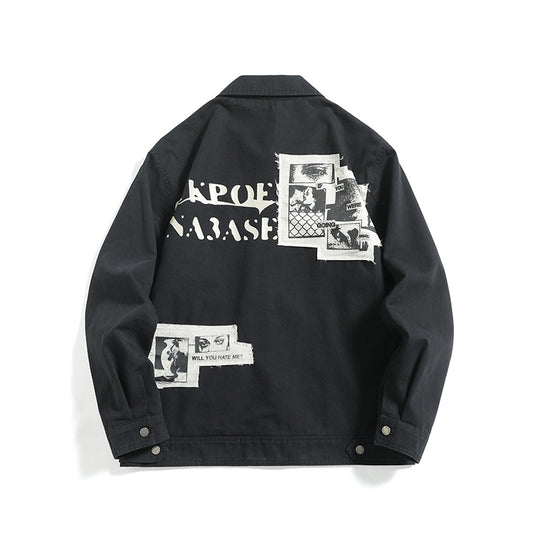 Unisex Kurzblouson im Workwear-Look mit diagonaler Reißverschluss-Brusttasche Nord Taschen