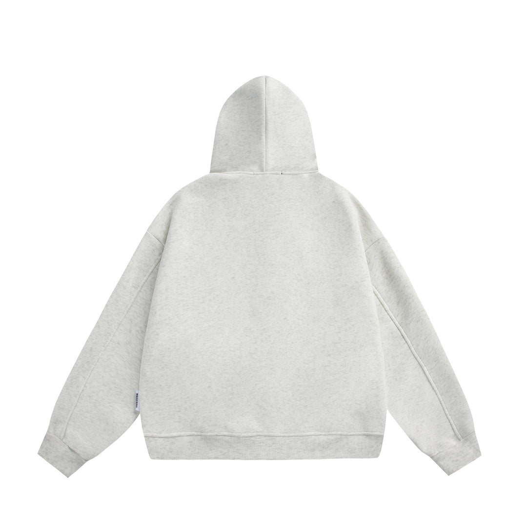 Unisex Kapuzen-Sweatjacke mit Doppelreißverschluss und Ziernaht-Panel Nord Taschen
