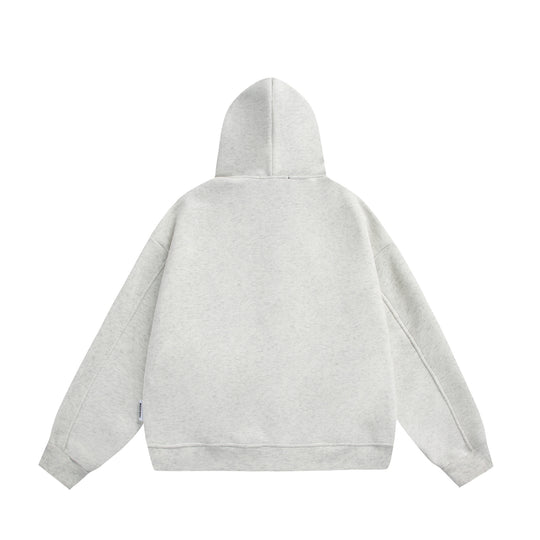 Unisex Kapuzen-Sweatjacke mit Doppelreißverschluss und Ziernaht-Panel Nord Taschen