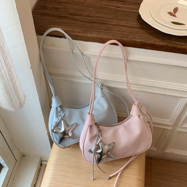 Damen elegante Umhängetasche mit detaillierter Sternenapplikation Nord Taschen