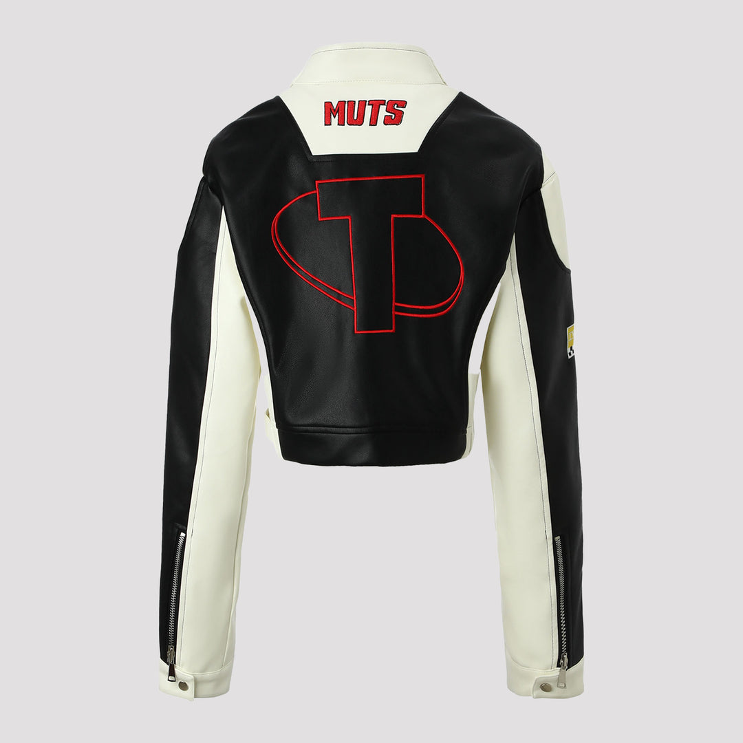 Damen Racer-Bikerjacke im Retro-Motorsport-Look Nord Taschen