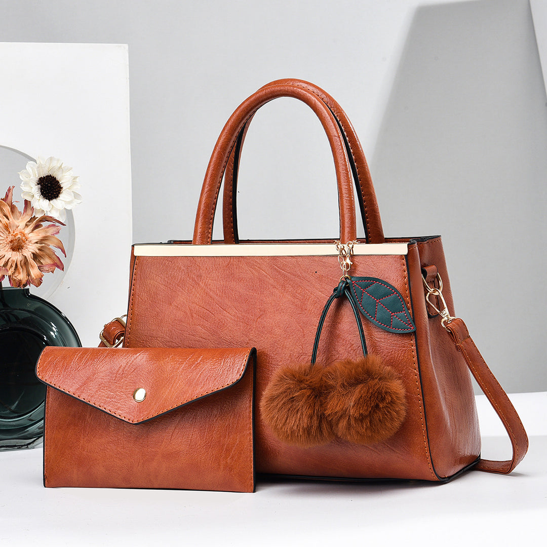 Damen elegante Henkeltasche mit abnehmbarem Geldbeutel und modischen Details Nord Taschen