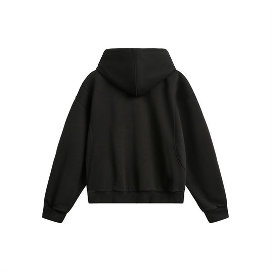Unisex Oversize Kapuzen-Sweatjacke aus French-Terry mit Raglanärmeln und Zweiwegreißverschluss Nord Taschen
