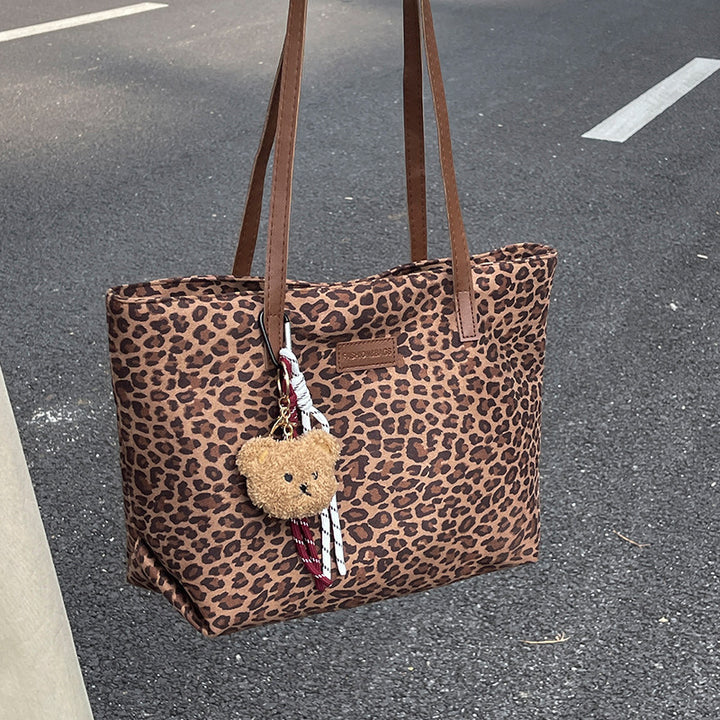 Damen modische Tragetasche mit elegantem Leopardenmuster Nord Taschen