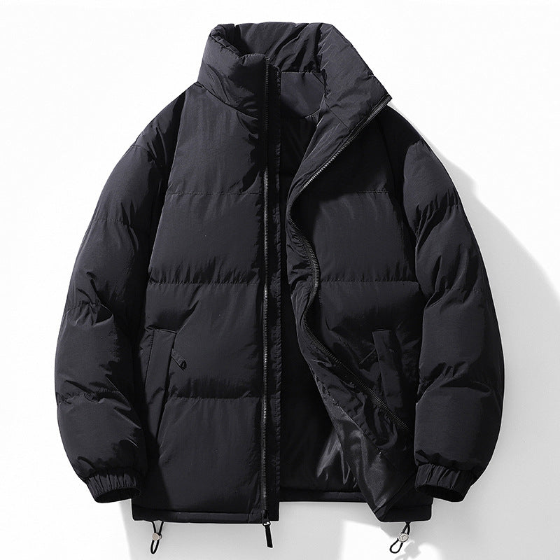 Herren Gefütterte Steppjacke mit hohem Kragen, Kordelzugsaum und Kontrastpaneel Nord Taschen