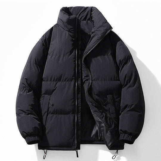 Herren Gefütterte Steppjacke mit hohem Kragen, Kordelzugsaum und Kontrastpaneel Nord Taschen