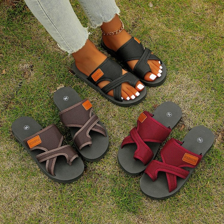 Damen Komfortable Freizeit-Sandalen mit elastischen Riemen