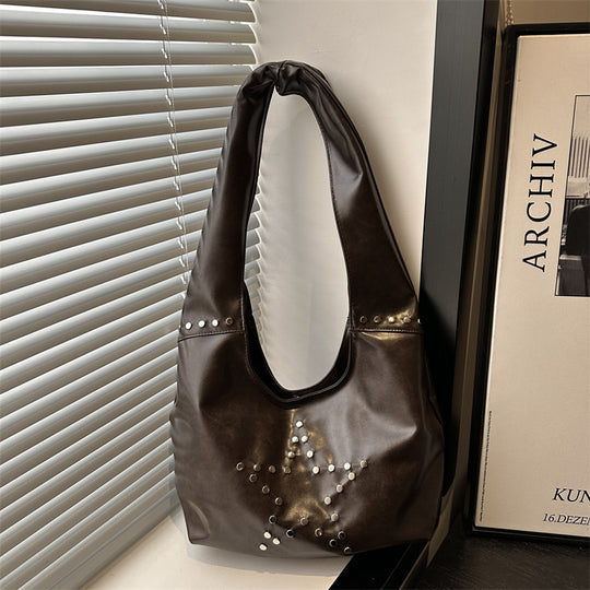 Damen Hobo-Tasche mit eleganter Sternenverzierung und strukturiertem Kunstleder Nord Taschen