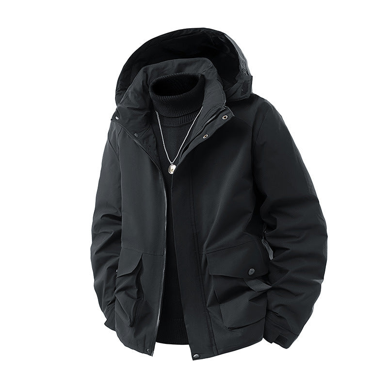 Herren Kapuzen-Parka mit technischer Wetterschutzmembran, isolierter Steppfüllung und Utility-Taschen Nord Taschen