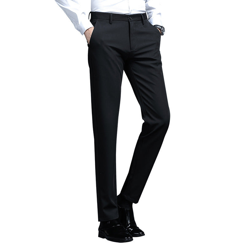 Herren Formelle Slim-Fit Anzughose mit Stretchbund und Bügelfalte Nord Taschen