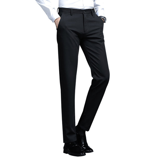 Herren Formelle Slim-Fit Anzughose mit Stretchbund und Bügelfalte Nord Taschen