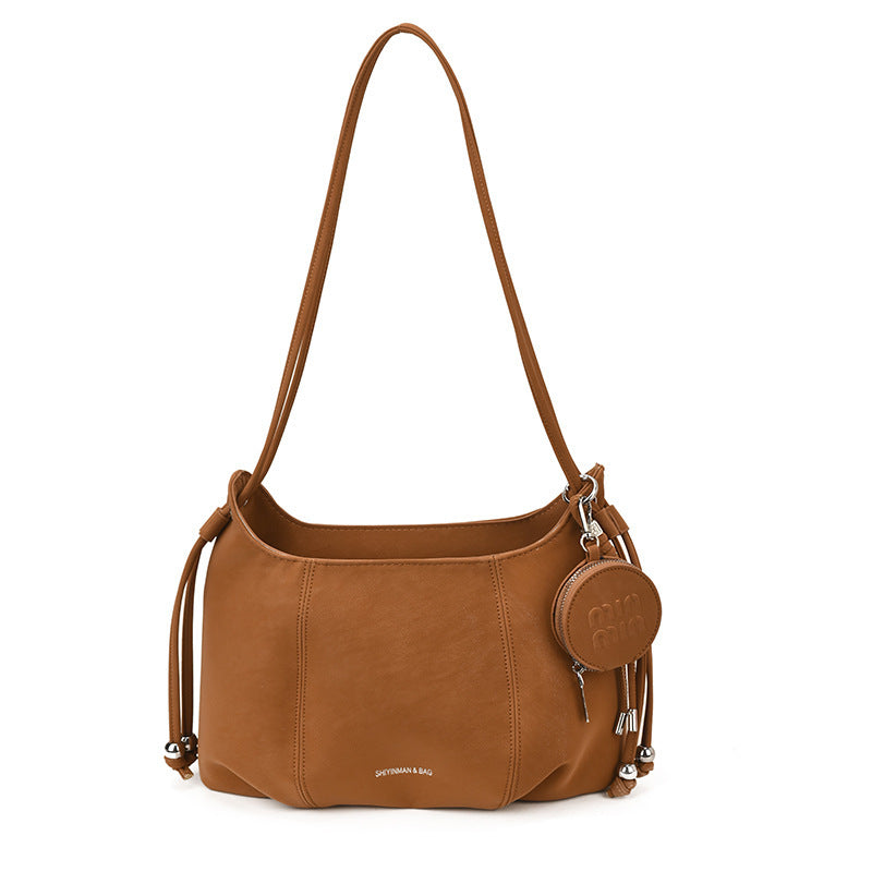 Damen praktische Schultertasche mit geschmeidigem Leder Nord Taschen
