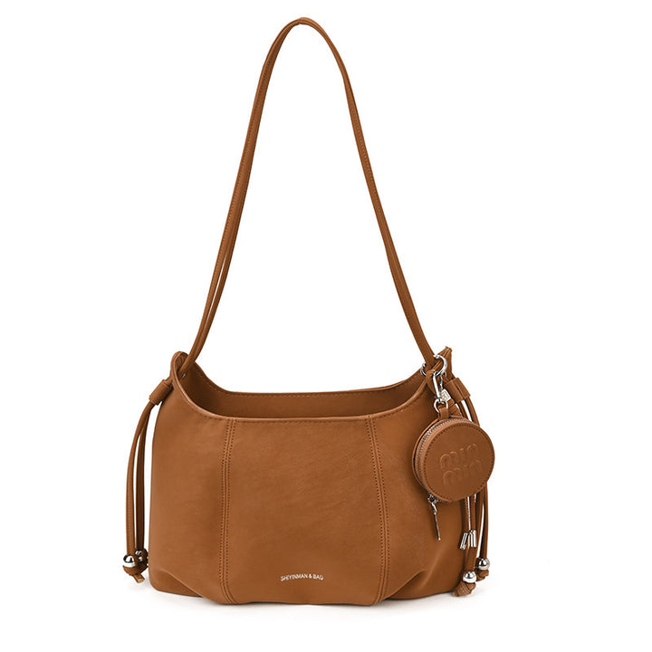 Damen praktische Schultertasche mit geschmeidigem Leder Nord Taschen