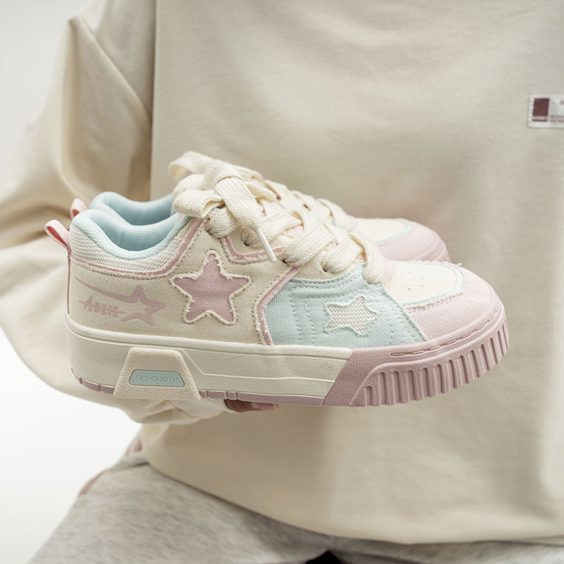 Damen Sneakers mit stilvollem Sternenmuster und bequemer Sohle Nord Taschen