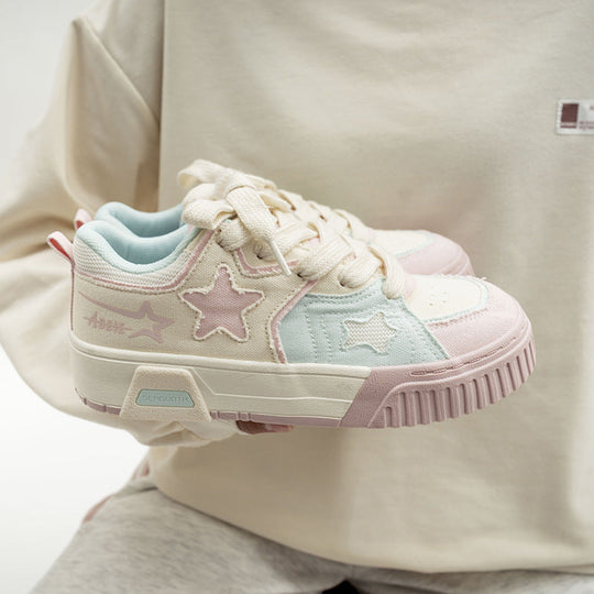 Damen Sneakers mit stilvollem Sternenmuster und bequemer Sohle Nord Taschen
