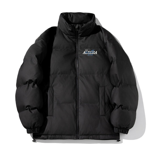 Unisex Isolierte Pufferjacke im minimalistischen Boxy‑Schnitt mit hohem Stehkragen, verdecktem Reißverschluss und Kordelzugsaum Nord Taschen