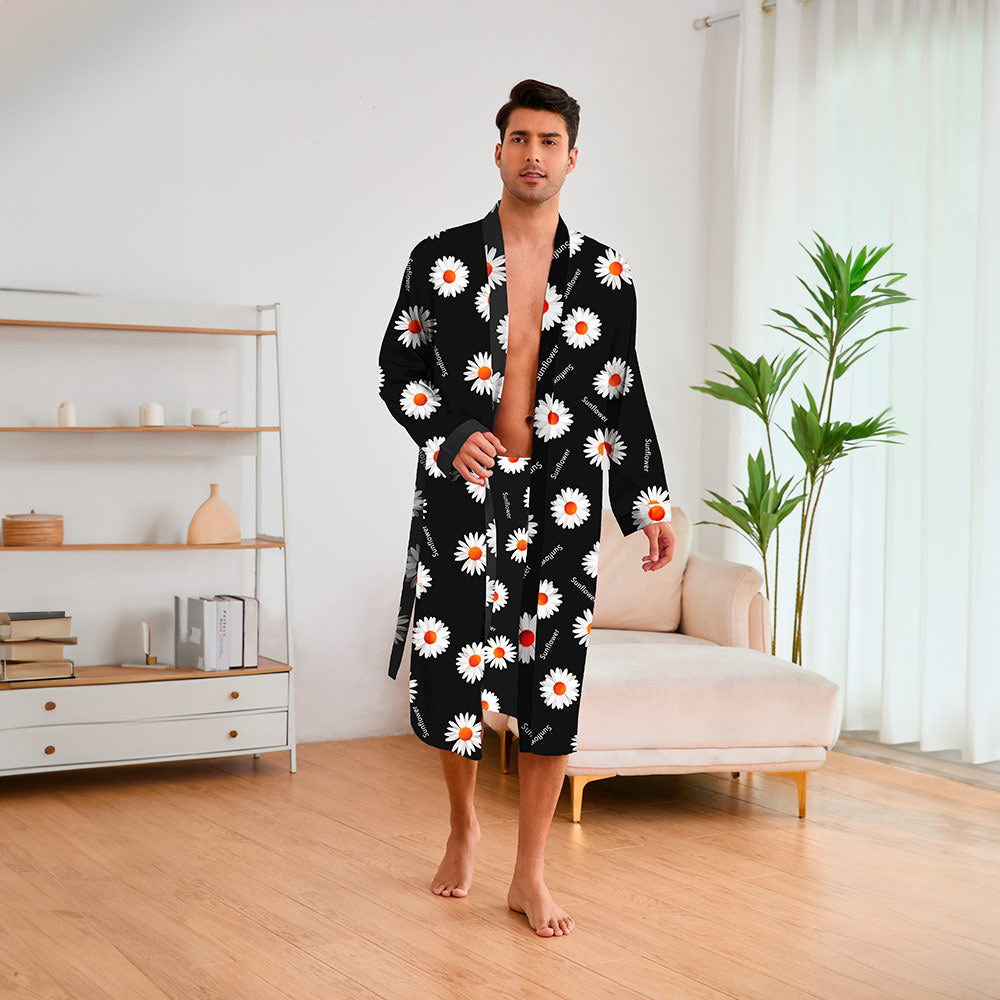 Herren Kimono mit modernem Muster und Gürtel – Nord Taschen