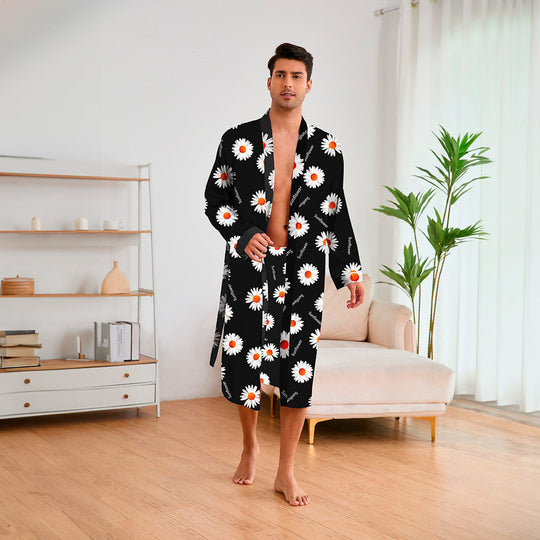 Herren Kimono mit modernem Muster und Gürtel – Nord Taschen