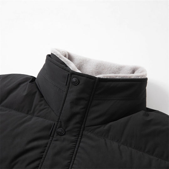 Herren Kurze Steppjacke mit hohem Kunstfellkragen, wasserabweisender Außenhülle und Thermoisolierung Nord Taschen