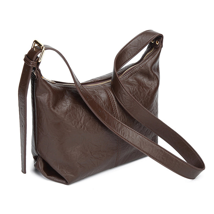 Damen Hobo-Tasche aus hochwertigem Kunstleder mit elegantem Kordelzug Nord Taschen