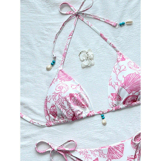 Damen Triangel-Bikini-Set mit raffinierten Schnürdetails und maritime Akzenten Nord Taschen