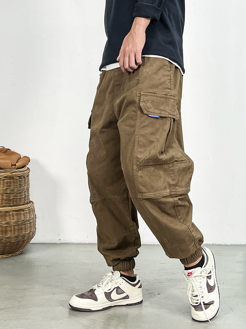 Herren Cargohose im Camouflage-Utility-Stil mit geradem Bein und robustem Canvas Nord Taschen